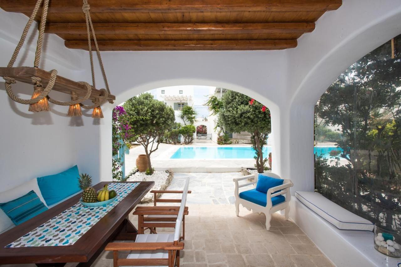Mykonian Style W Shared Pool Houses & Nighttime Security Guard Ornos  Exteriör bild