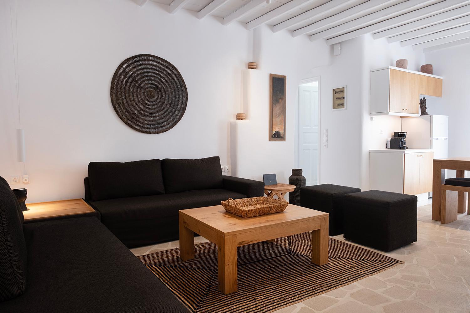 Mykonian Style W Shared Pool Houses & Nighttime Security Guard Ornos  Exteriör bild