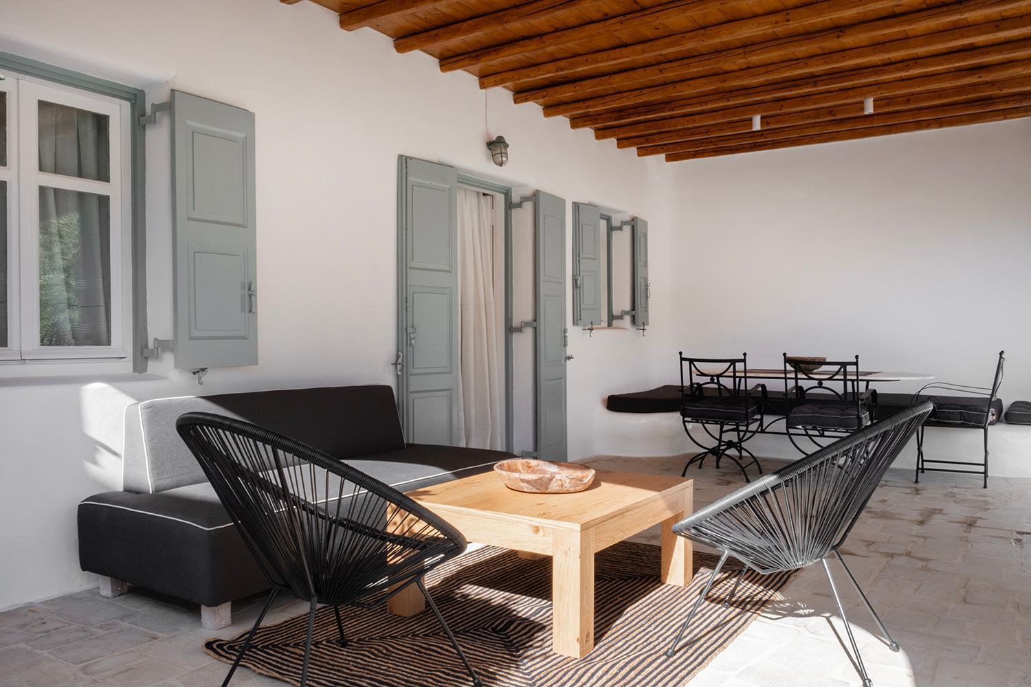 Mykonian Style W Shared Pool Houses & Nighttime Security Guard Ornos  Exteriör bild