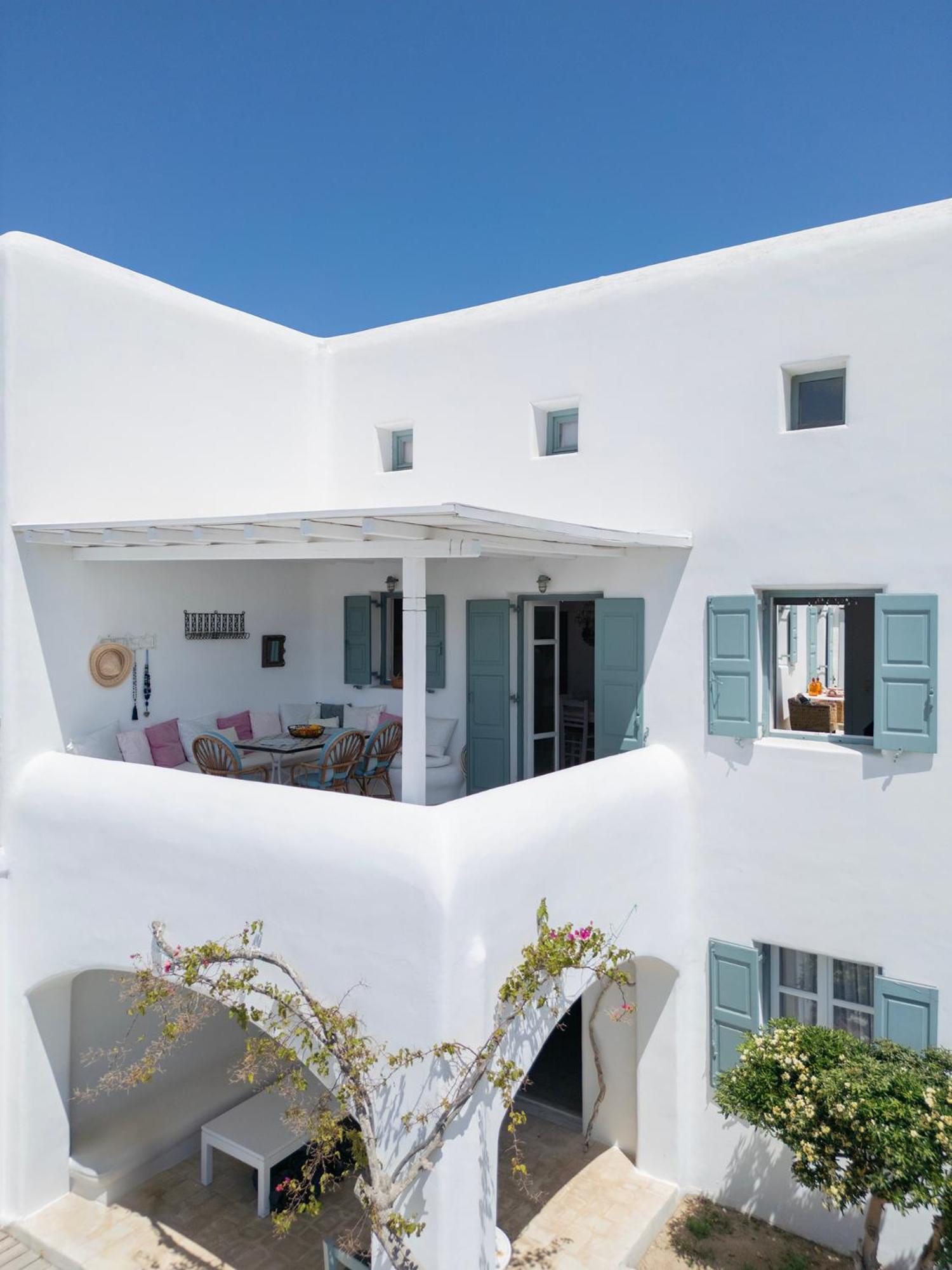 Mykonian Style W Shared Pool Houses & Nighttime Security Guard Ornos  Exteriör bild