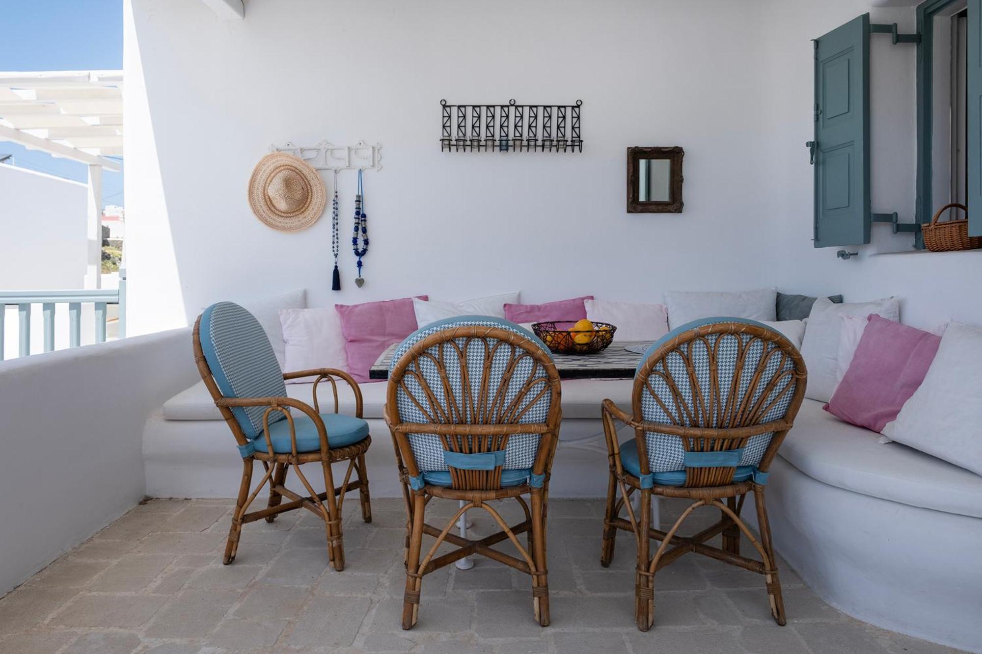 Mykonian Style W Shared Pool Houses & Nighttime Security Guard Ornos  Exteriör bild