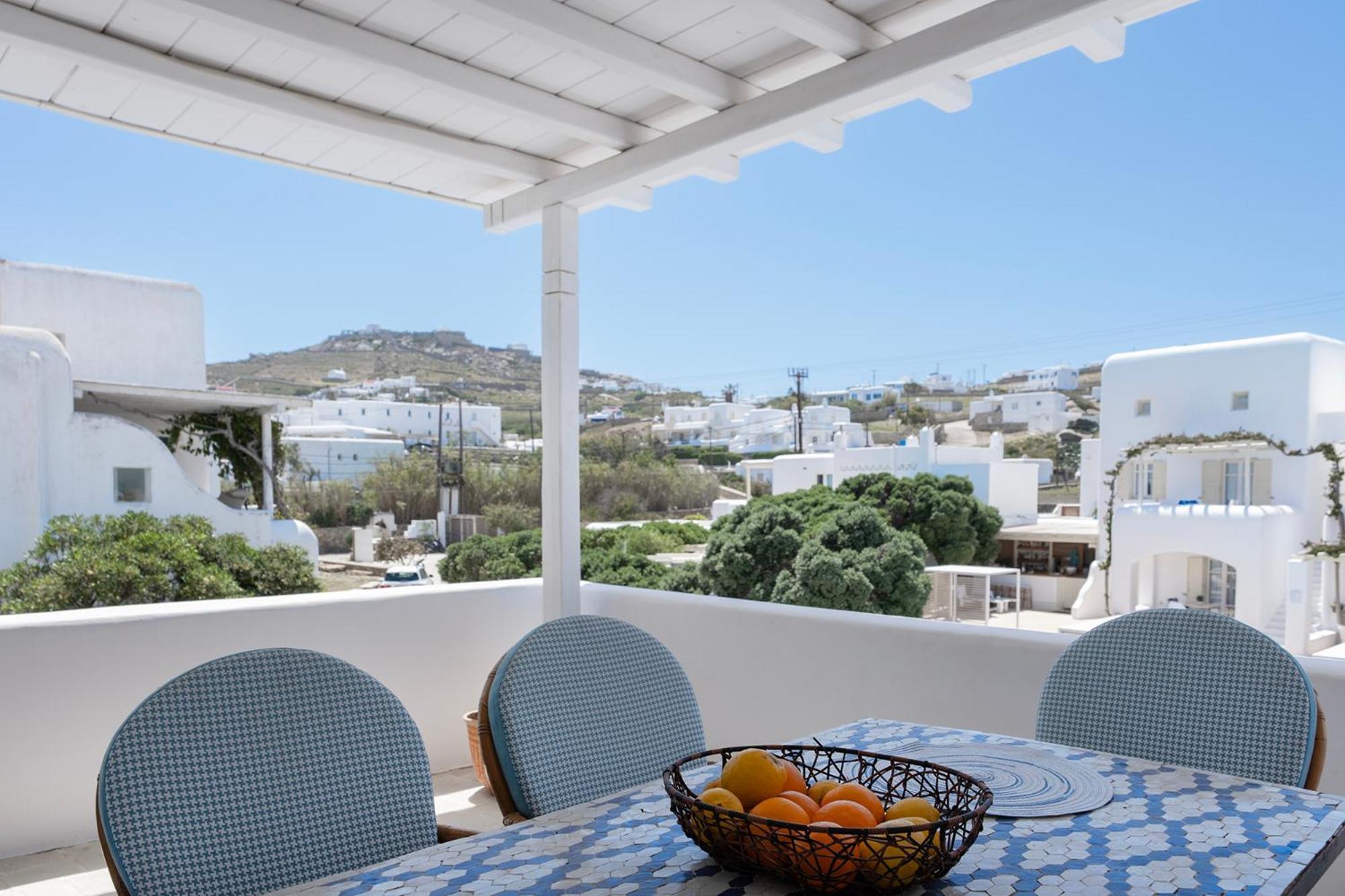 Mykonian Style W Shared Pool Houses & Nighttime Security Guard Ornos  Exteriör bild
