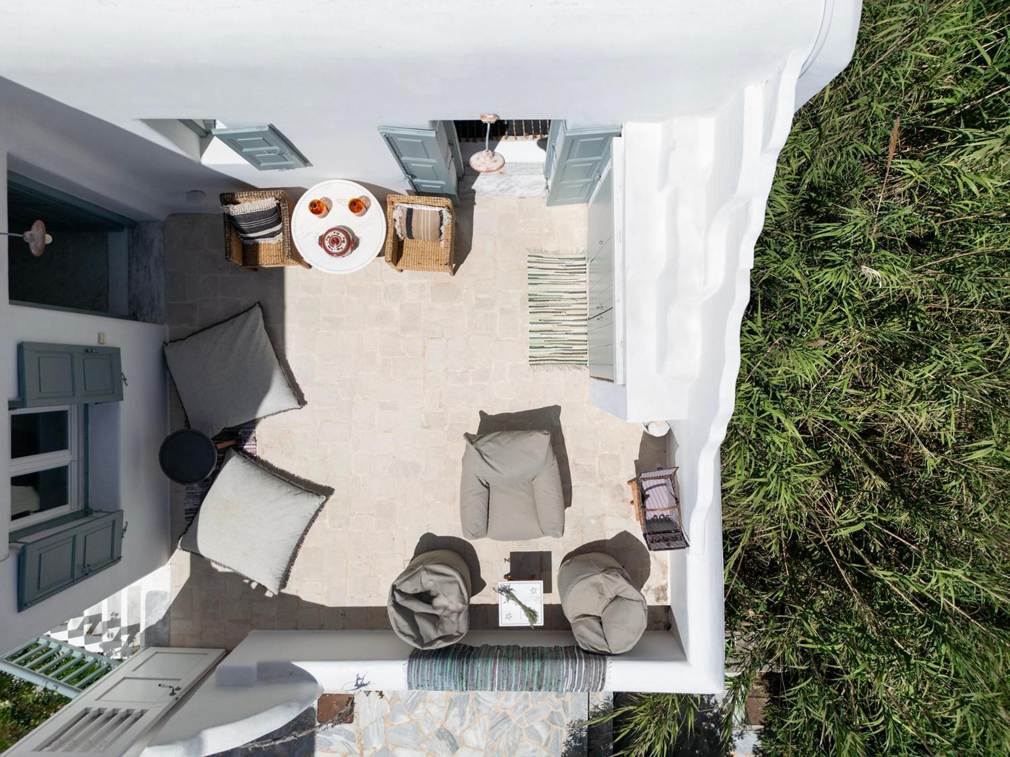 Mykonian Style W Shared Pool Houses & Nighttime Security Guard Ornos  Exteriör bild
