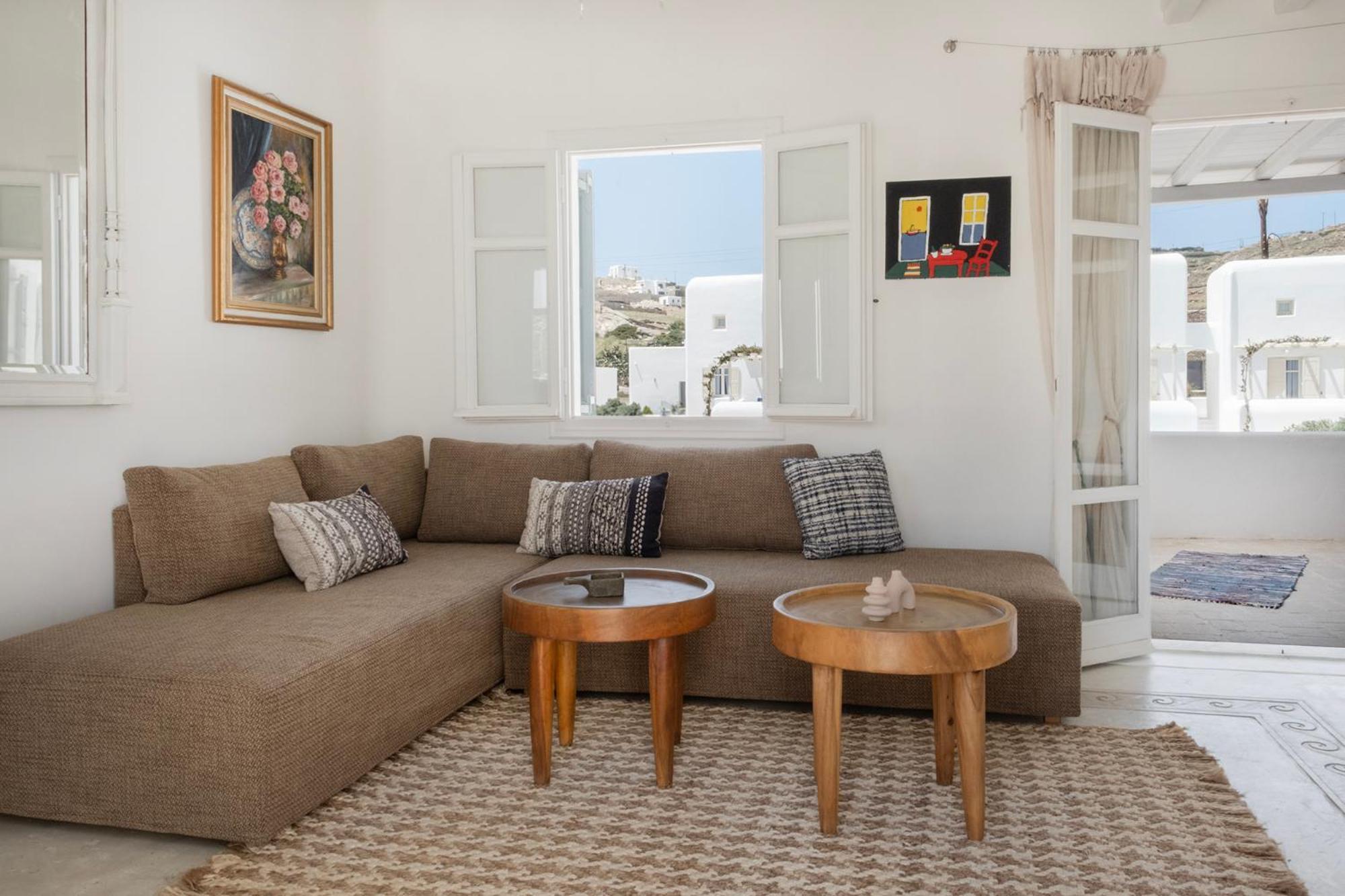 Mykonian Style W Shared Pool Houses & Nighttime Security Guard Ornos  Exteriör bild