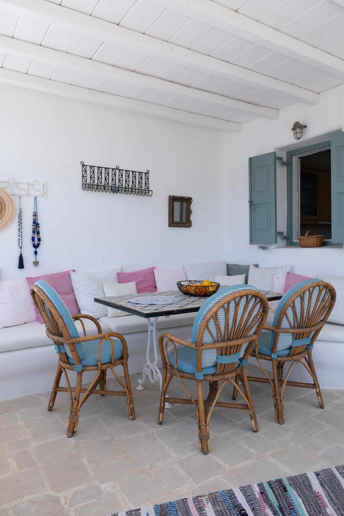 Mykonian Style W Shared Pool Houses & Nighttime Security Guard Ornos  Exteriör bild