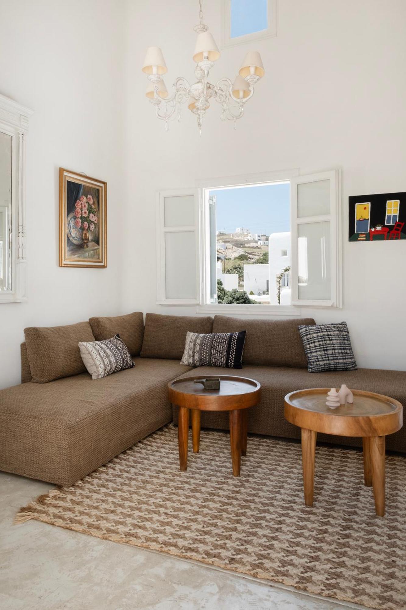 Mykonian Style W Shared Pool Houses & Nighttime Security Guard Ornos  Exteriör bild